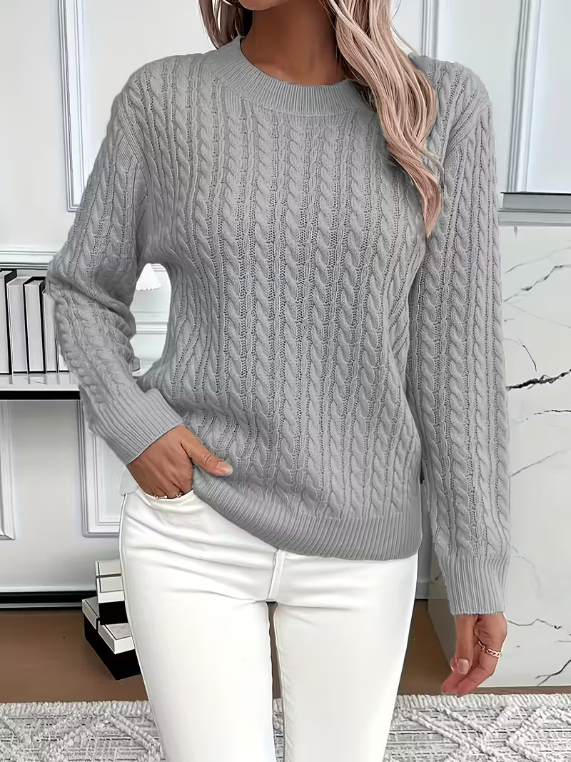 Emma™ | Pull en tricot doux à motif torsadé