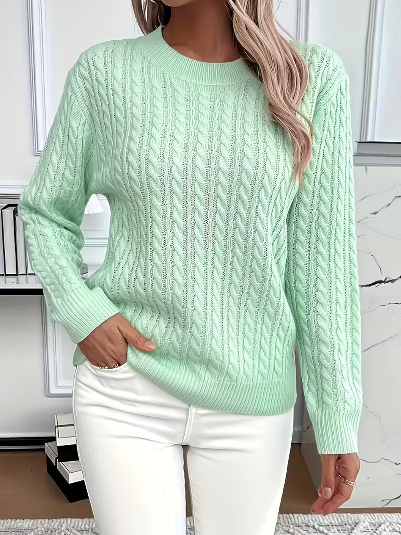 Emma™ | Pull en tricot doux à motif torsadé