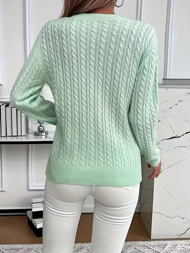 Emma™ | Pull en tricot doux à motif torsadé
